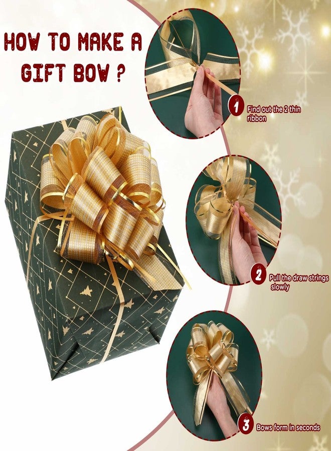 باتيير 48 قطعة من شرائط سحب هدايا عيد الميلاد مقاس 6 بوصات، شرائط أورجانزا متعددة الألوان لتغليف هدايا عيد الميلاد، مناسبة لعيد الحب، وحفلات الزفاف، وأعياد الميلاد، والذكرى السنوية، وتزيين العطلات (ذهبي). - Image 3